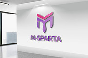 M Letter Sparta Soldier Mask Logo, a Branding & Logo Template by jongcreative (Thumbnail 2 of 4)