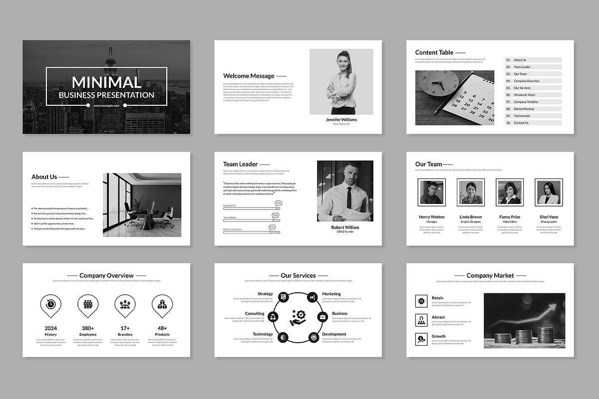 Minimal Business Presentation, a Presentation Template by Mighty-Slide (Photo 2 of 4)
