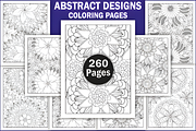 260+ Abstract Coloring Pages Bundle, a Decorative Illustration by Ink Gallery (Thumbnail 1 of 3)