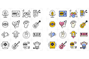 Music Mega Bundle! Icons & Graphic, an Outline Icon by ClipartMuchLove (Thumbnail 2 of 8)