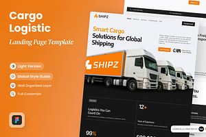 Shipz - Cargo Logistic Landing Page, a Websites & App Template by SLAB! Design