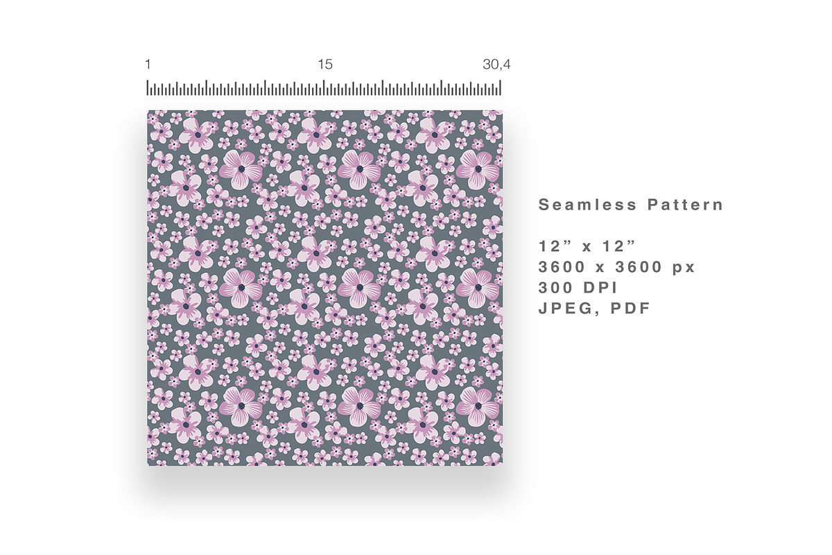 6 Seamless Pattern: Mauve Garden, a Pattern Graphic by StudioCitra (Photo 7 of 11)