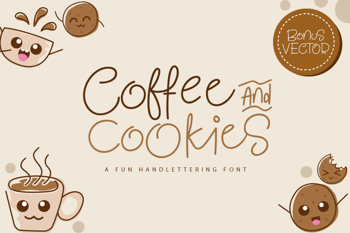 Coffee and Cookie Font