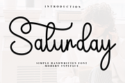 Saturday, a Script Font by FreshTypeINK (Thumbnail 1 of 7)