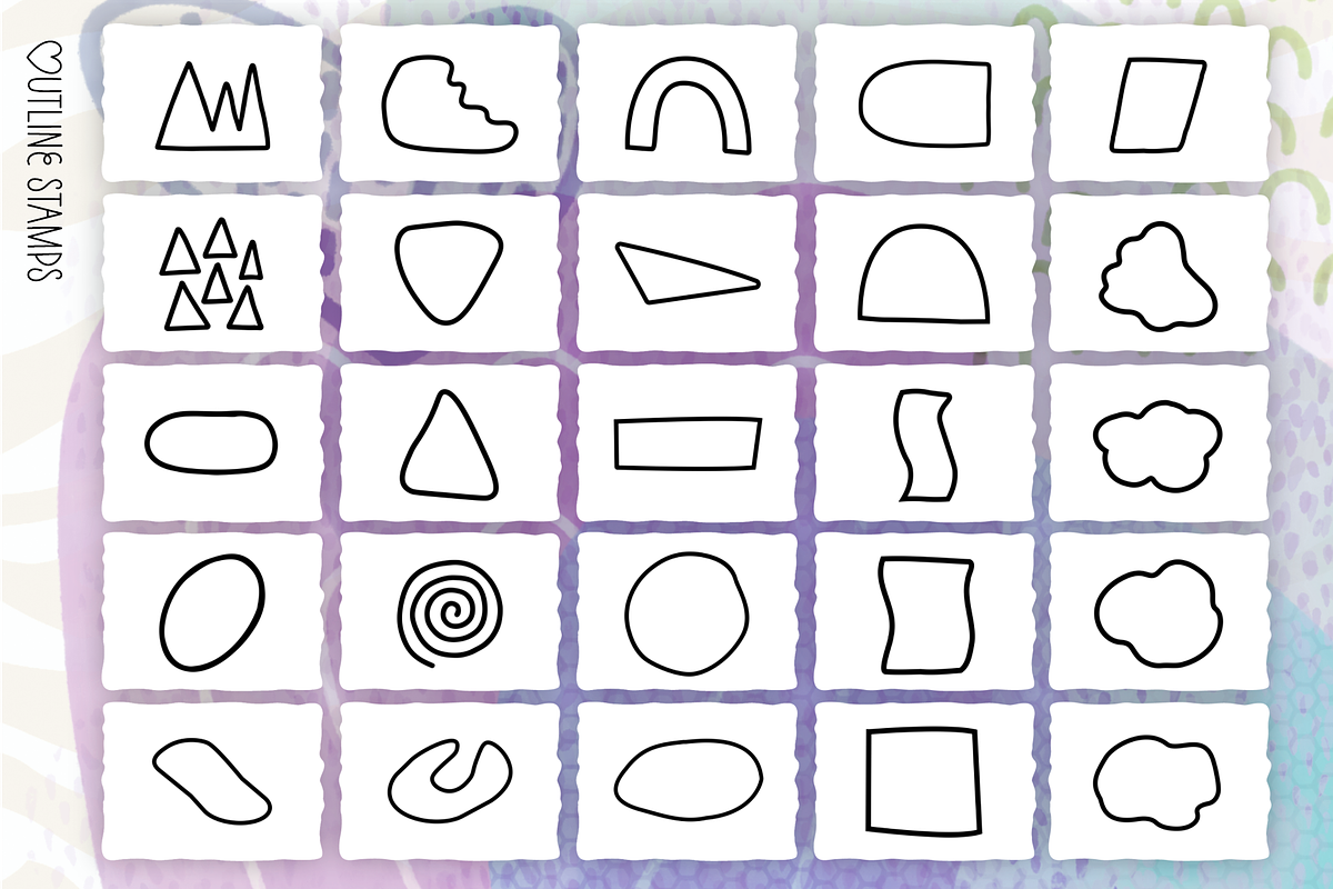 Abstract Procreate Brush Bundle, a Brush Add-On by cugypress (Photo 10 of 23)