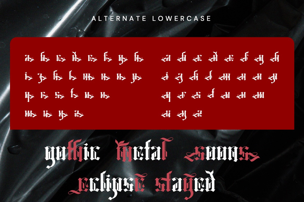 Jevilla - Gothic Blackletter Font, a Blackletter Font by Dhabee (Photo 9 of 17)