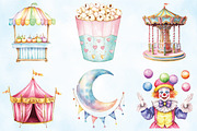 Pastel Summer Circus Clipart, an Illustration by Craft Nest (Thumbnail 3 of 5)