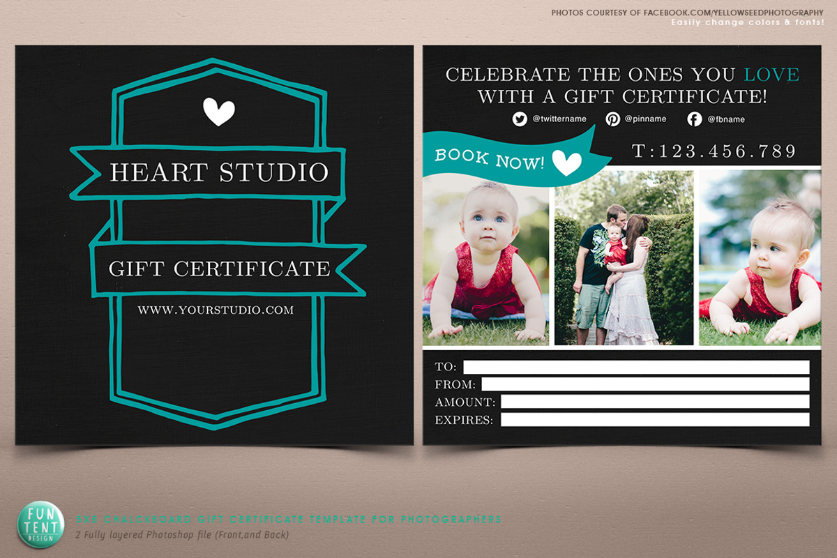 Modern Chalkboard Gift Certificate, a Brochure Template by FUN TENT DESIGN (Photo 1 of 3)