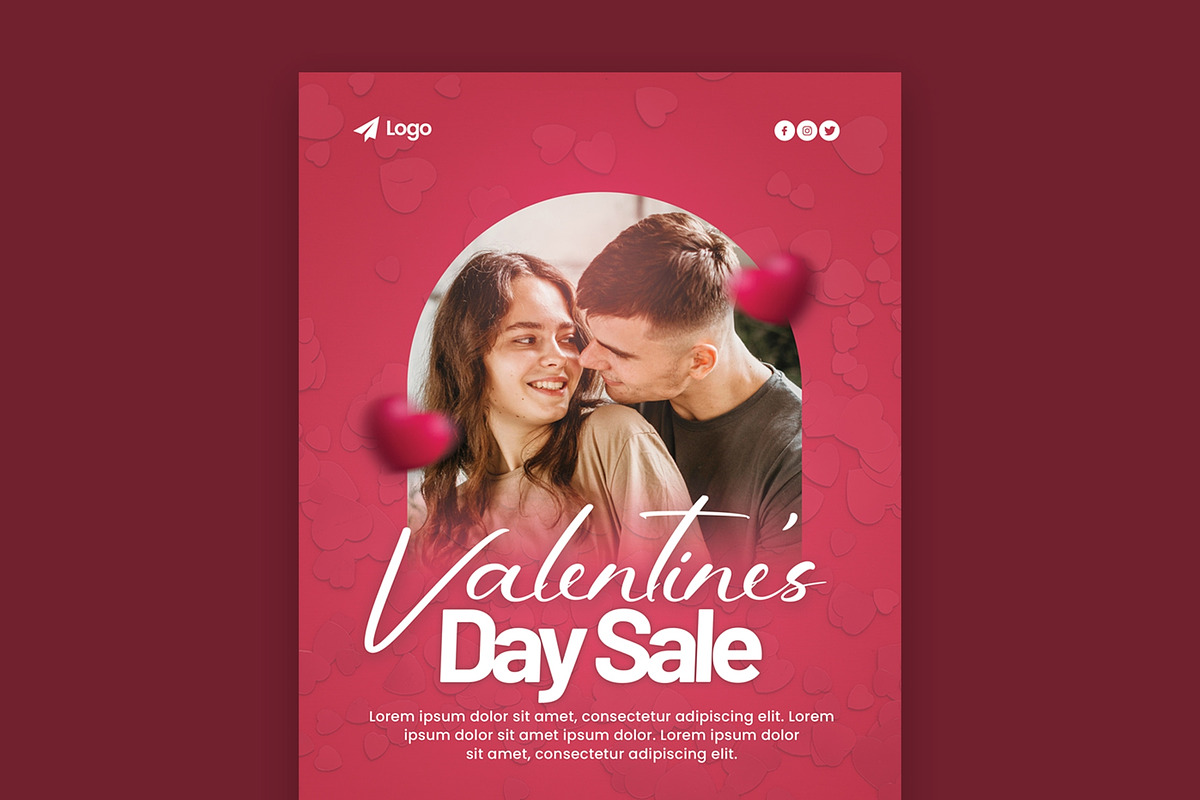 Valentine's Day Romantic Flyer, a Flyer Template by Saman Osama (Photo 2 of 3)