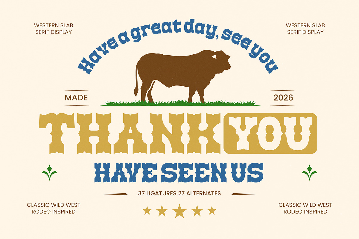 Brokense Cowboy Western Slab Serif, a Slab Serif Font by timelesstype.co (Photo 20 of 20)