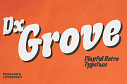 Dx Grove - Variable Retro Font, a Serif Font by Dirtyline Studio (Thumbnail 1 of 12)