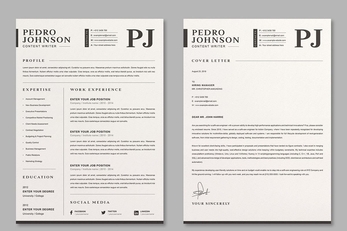 JOB WINNING RESUME - 50 TEMPLATES, a Resume Template by ResumeInventor (Photo 18 of 184)