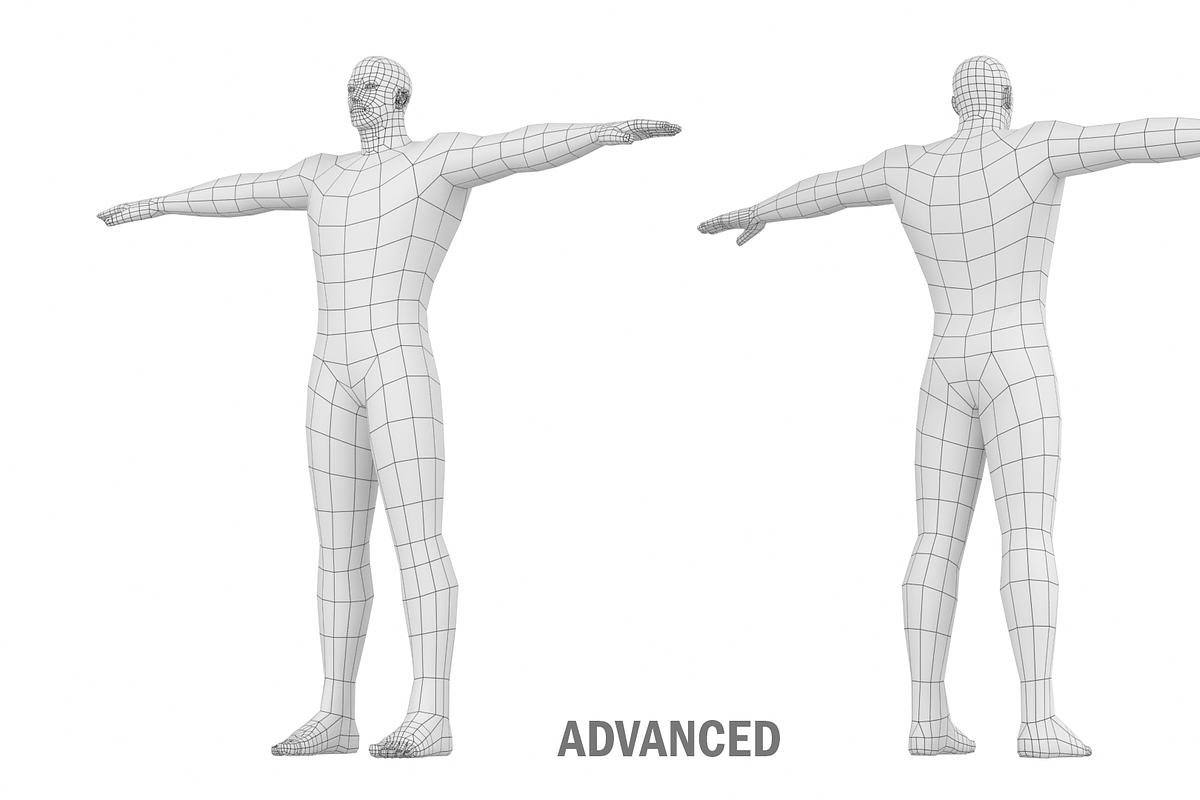 Hero Male in T-Pose Base Mesh, a Characters & Person 3D Model by VK Studio (Photo 17 of 22)