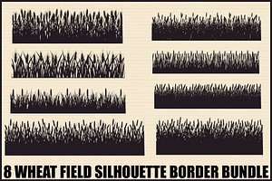 Harvest Wheat Border Designs, an Illustration by Creativeshirt