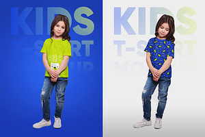 Kids Girl T-Shirt PSD Mockups Vol1.2