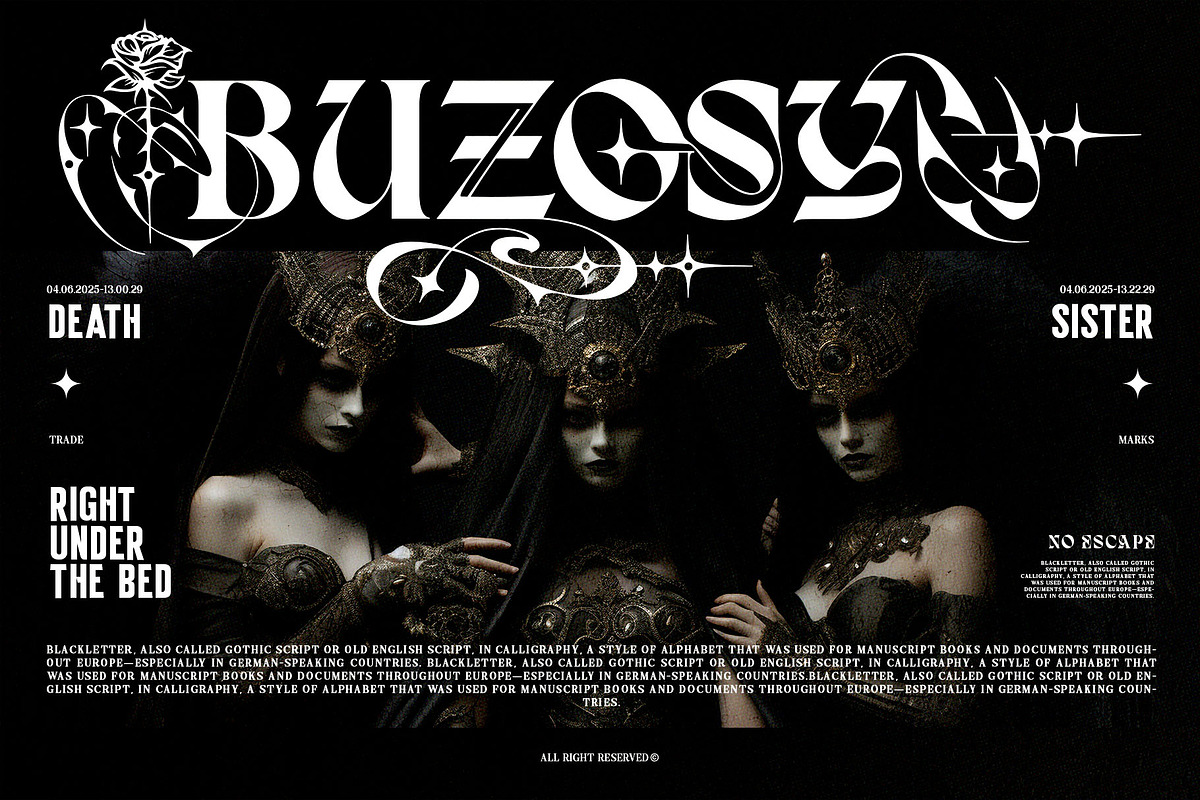 Dark Reborn Typeface, a Blackletter Font by alit design (Photo 5 of 20)