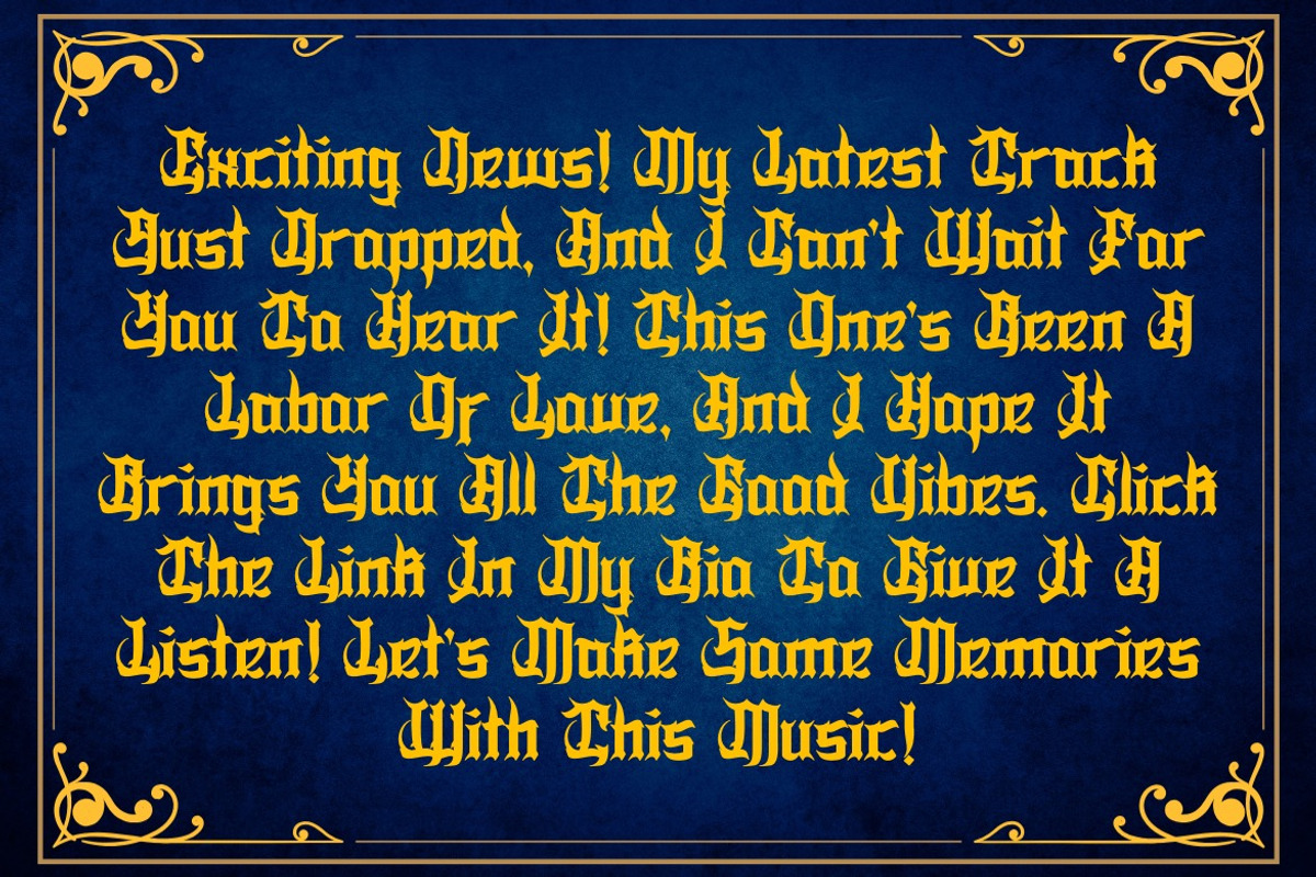Tattos Wishe - Classic Blackletter, a Blackletter Font by Dhabee (Photo 4 of 18)