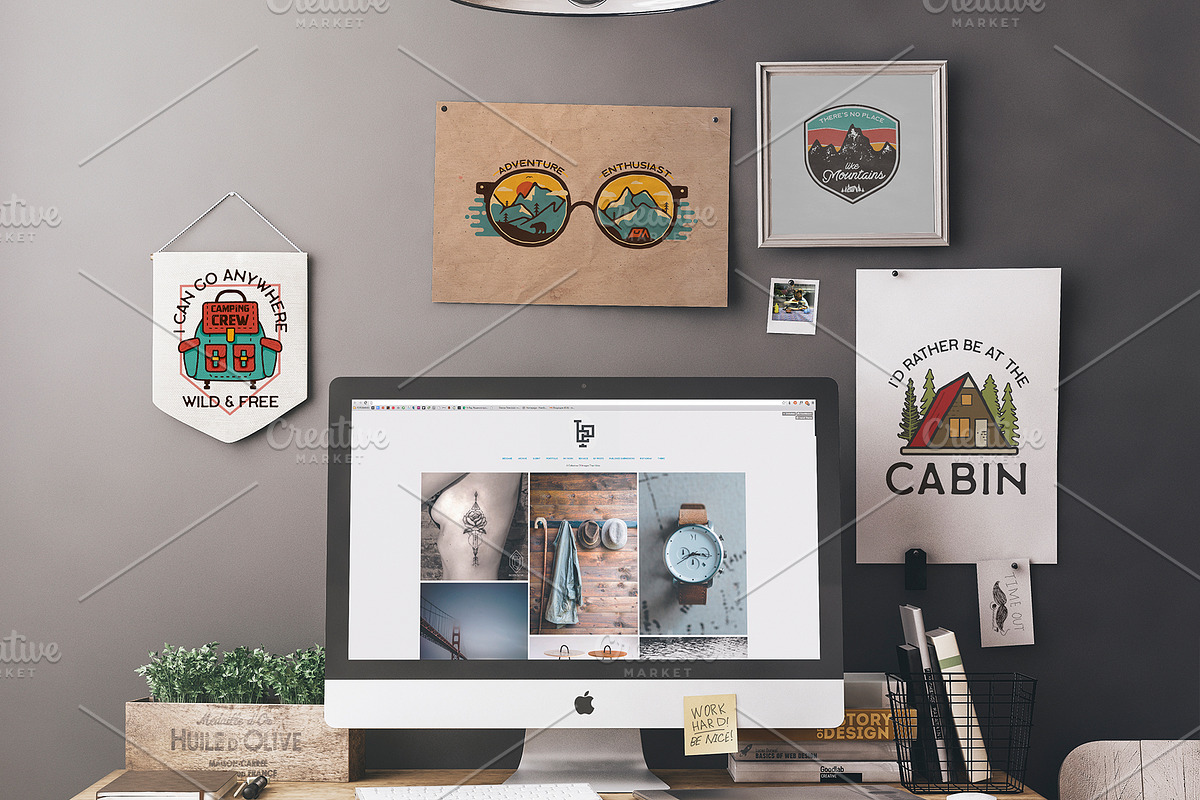 Retro Camp Badges Logos. Part 4, a Branding & Logo Template by JeksonGraphics (Photo 8 of 11)