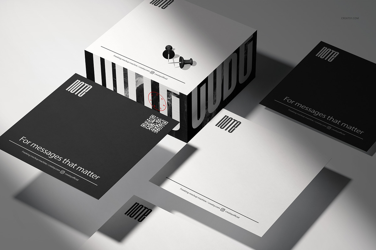 Note Cube Mockup Set, a Merchandise Mockup by Creatsy (Photo 12 of 13)