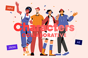 Сollaborative Сharacters, an Illustration by Shakuro (Thumbnail 1 of 7)