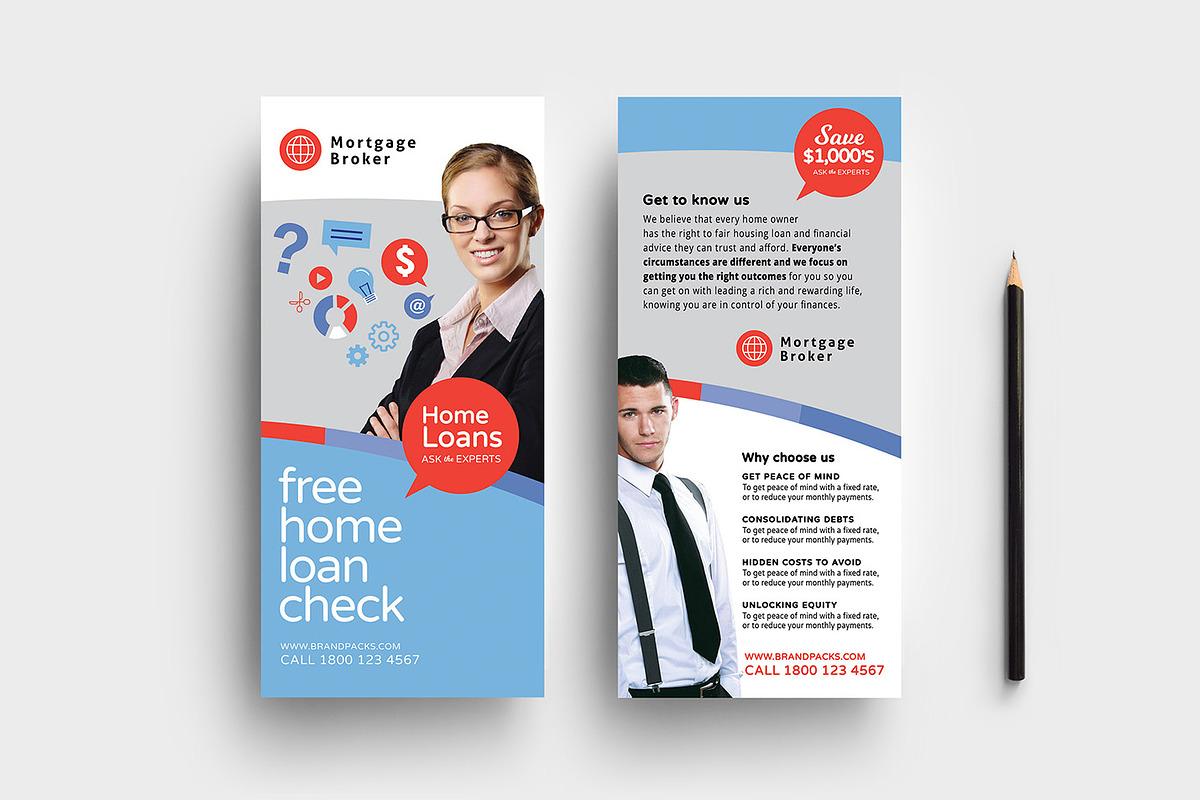 Corporate DL Card Template, a Flyer Template by BrandPacks