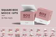 Square Box Mockups | Packaging, a Packaging Mockup by Compositing Studio (Thumbnail 1 of 20)