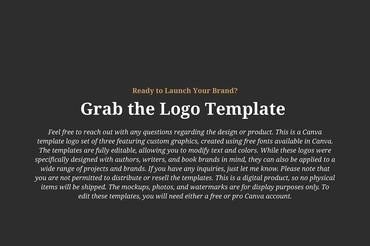 Author Logo Canva Templates, a Branding & Logo Template by Little Creative Scribbles (Photo 10 of 11)