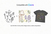 Magic mushrooms line art, a Food Illustration by harmonia_green_art (Thumbnail 9 of 11)