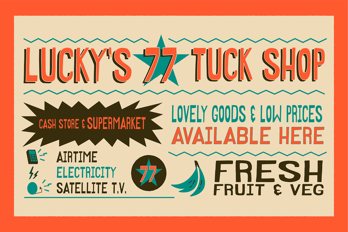 SPAZA SHOPZ - Display font, a Sans Serif Font by Liam MacSweeney's (Photo 5 of 6)