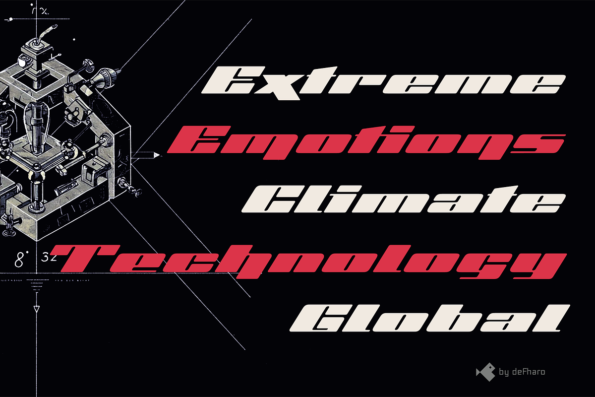 Octavus Slanted | Roman & Caps fonts, a Sans Serif Font by deFharo (Photo 6 of 15)
