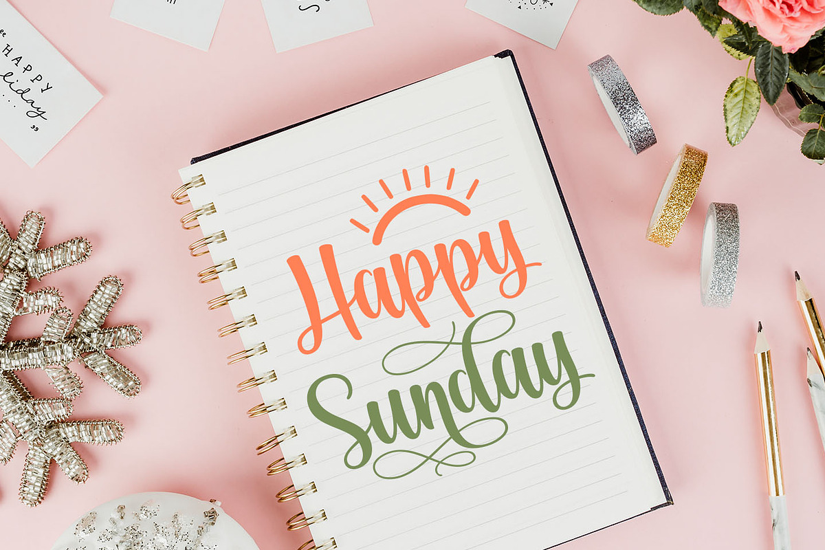 Wonderful September - Beauty Script, a Script Font by Kotak Kuning Studio (Photo 4 of 10)