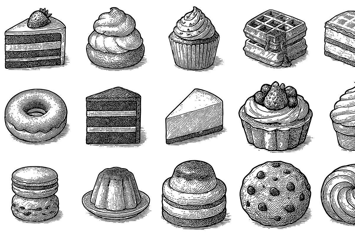 Pastry Dessert Collection, an Object Graphic by nikagraphic (Photo 3 of 3)