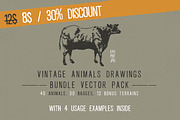 Vintage Animal Drawings Bundle, an Object Graphic by danielcomerci (Thumbnail 1 of 4)
