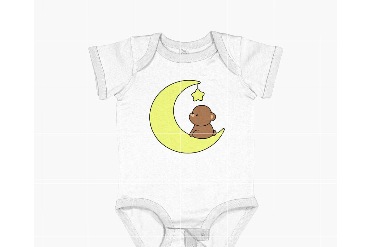 Cute Bear with Moon SVG Bundle, a Graphic by TheHitShop (Photo 9 of 10)