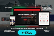Gymfit - Gym Fitness HTML Template, a Bootstrap Template by Themeplaza (Thumbnail 1 of 6)