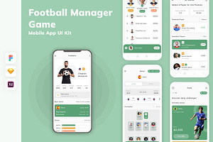 Football Manager Game App UI Kit, an UI Kit Template by uicube