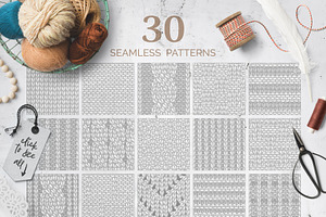 Knitting Seamless Vector Patterns