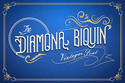 Diamona Biquin - Vintage Font, a Serif Font by ivan_artnivora (Thumbnail 1 of 4)