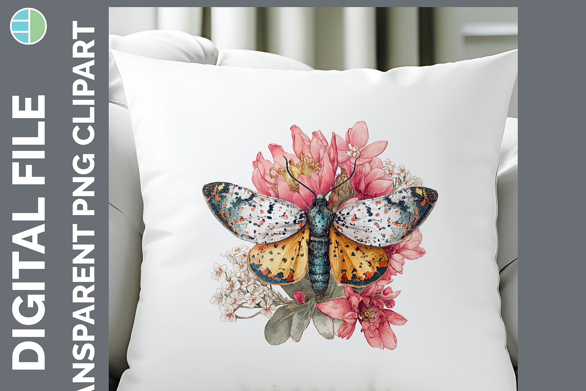 Boho Western Moth Clipart Bundle, an Animal Illustration by Enliven Designs (Photo 6 of 8)