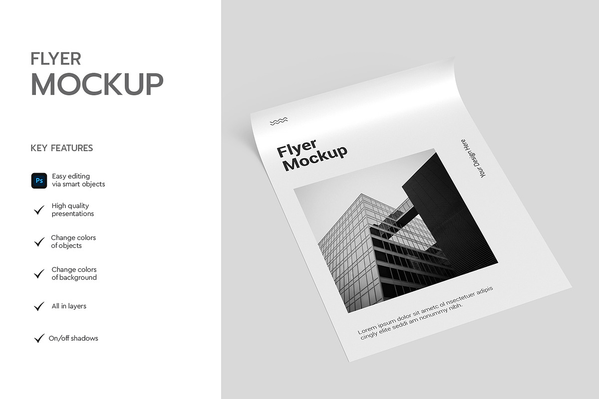 Flyer Mockup Template, an Advertising Mockup by graphypix (Photo 2 of 4)