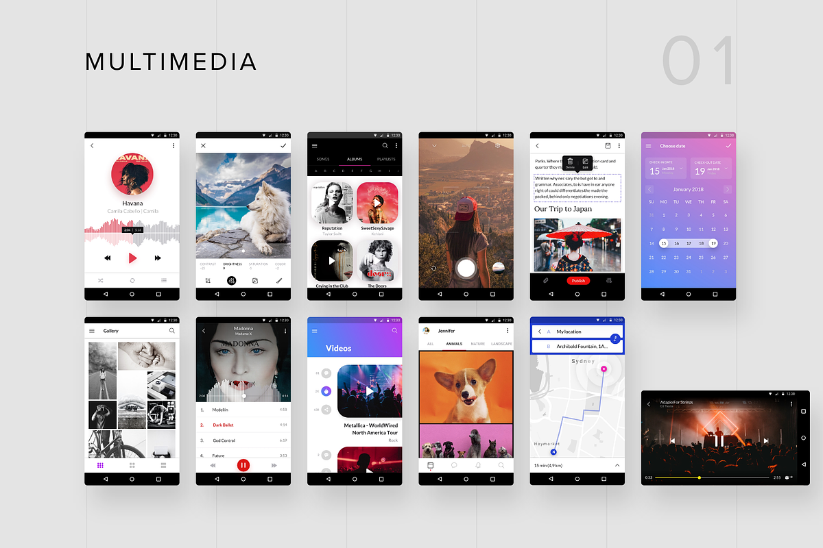 Awesome Android UI Kit, an UI Kit Template by uibundle.com