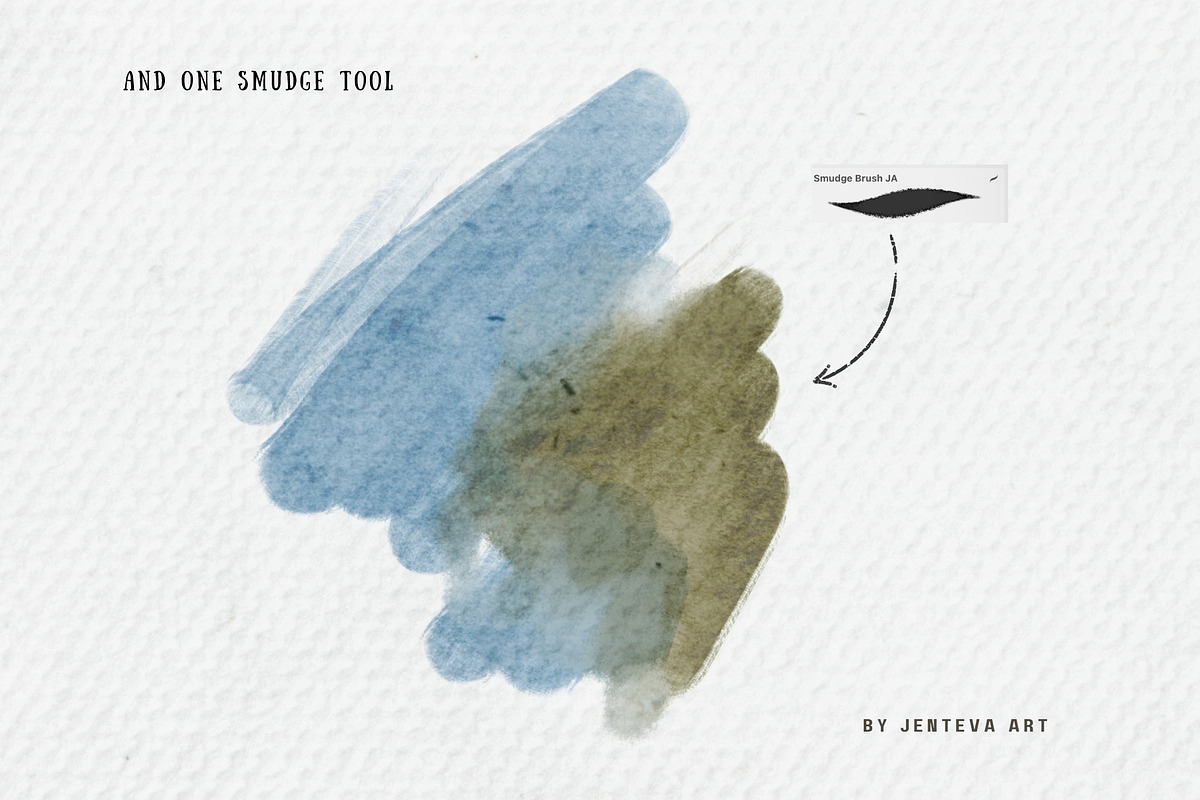 Procreate Watercolor Brush Set, a Brush Add-On by Jenteva Art (Photo 3 of 10)
