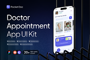PockeDoc - Doctor Appointment UI Kit, an UI Kit Template by Rafiq | YDN (Thumbnail 1 of 6)