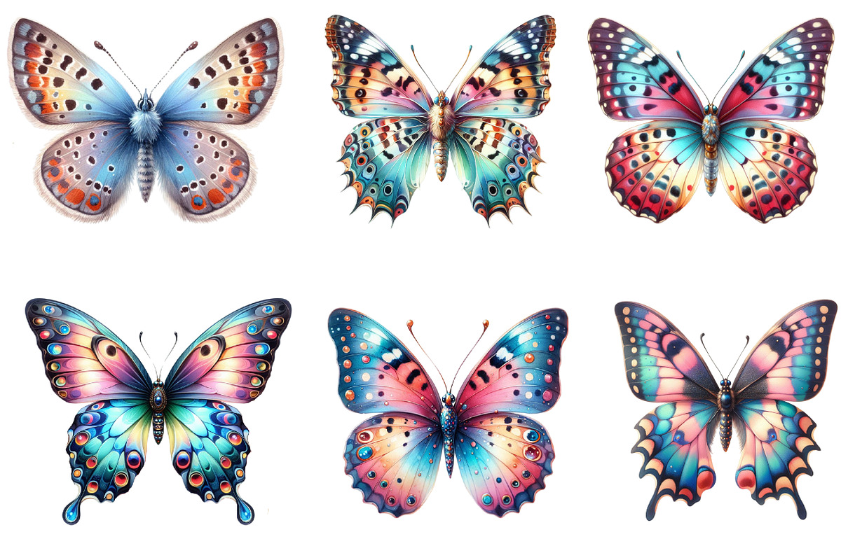 Watercolor Beautiful Butterfly PNG, an Illustration by CraftArtStudio (Photo 2 of 5)
