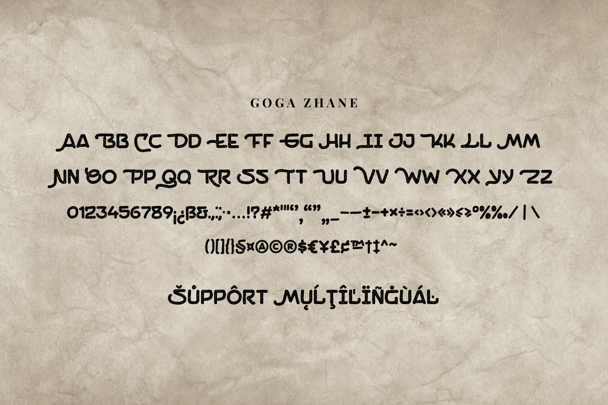 Goga Zhane - A Display Font, a Sans Serif Font by a Piece of Cake (Photo 6 of 7)