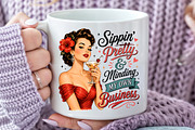 Vintage Pinup Girl Sublimation PNG, a Person Illustration by Rose Art (Thumbnail 4 of 4)