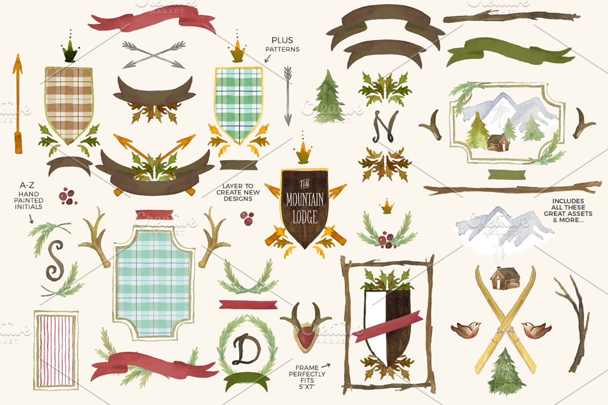 The Mountain Lodge Collection, an Illustration by KLUGE+CO (Photo 3 of 15)