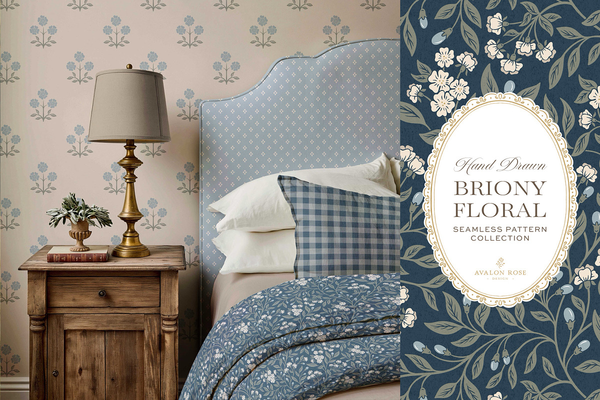 Farmhouse Navy Floral Patterns, a Pattern Graphic by Eclectic Anthology (Photo 10 of 12)