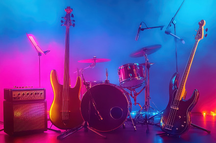 Diverse musical instruments illumina, a Photo by Iftikhar Alam