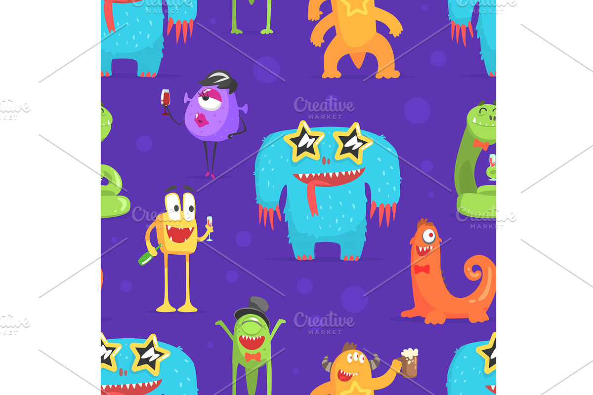 Cute Funny Monsters Characters, an Animal Illustration by TopVectors